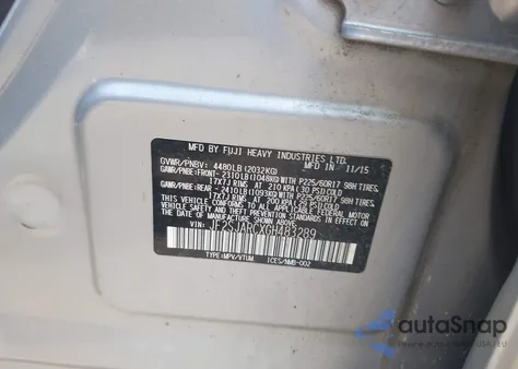 2016 Subaru Forester 2.5I Limited из США, поврежденный, VIN JF2SJARCXGH483289